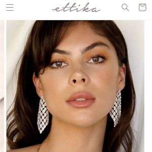 $65 Ettika SWINGING CRYSTAL & SILVER PLATED EARRINGS